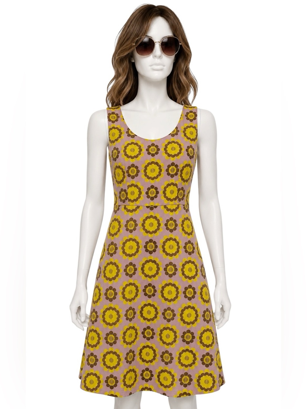Kate Spade Strawberry Mochi Geo Floral Jacquard Dress Retro Mod Sheath Size 12